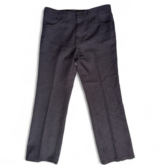Vintage Wrangler Wrancher 82HO Sta Prest Brown Pants Cowboy Slacks 34x29 - Picture 1 of 6
